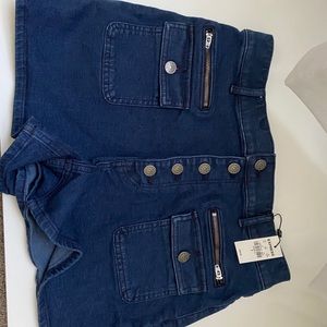 Express High Waist Button Shorts